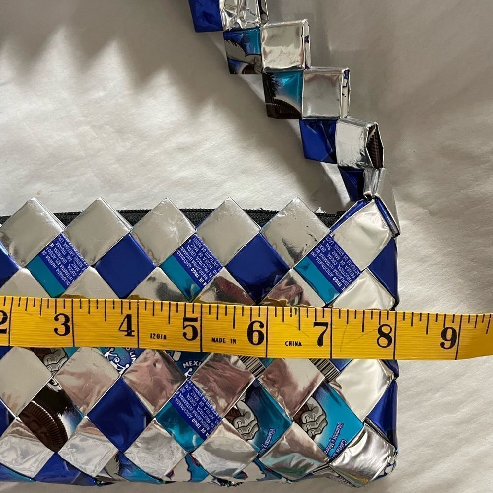 Candy Wrapper Woven Mini Handbag - Picture 3 of 5